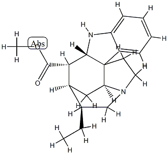 (16S)-Curan-17-oic acid methyl ester Struktur