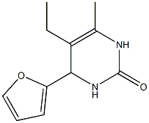 2(1H)-Pyrimidinone,5-ethyl-4-(2-furanyl)-3,4-dihydro-6-methyl-(9CI) Struktur