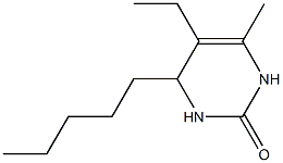 2(1H)-Pyrimidinone,5-ethyl-3,4-dihydro-6-methyl-4-pentyl-(9CI) Struktur