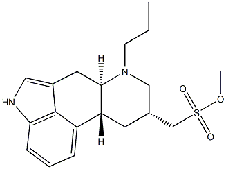 6-propylergoline-8beta-methyl methanesulphonate Struktur