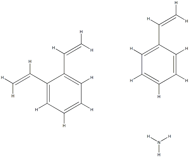 Styrene, divinylbenzene polymer, sulfonated, ammonium salt Struktur