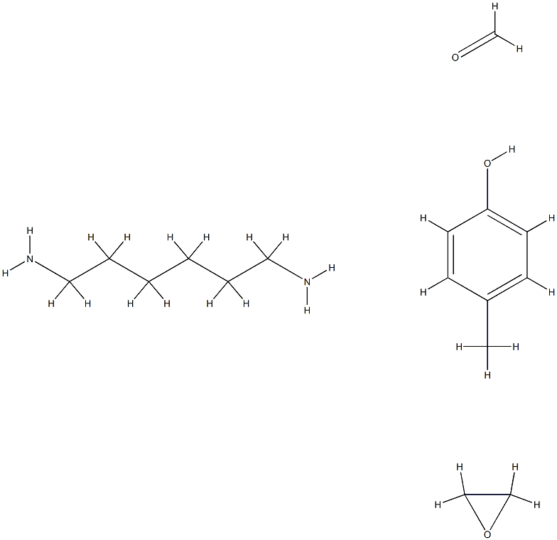 Formaldehyde, polymer with 1,6-hexanediamine, 4-methylphenol and oxirane Struktur