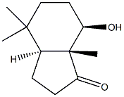 1H-Inden-1-one,octahydro-7-hydroxy-4,4,7a-trimethyl-,(3aR,7S,7aS)-rel-(9CI) Struktur