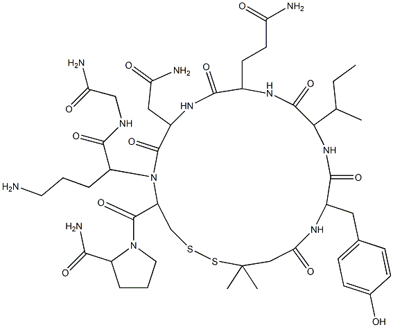 oxytocin, 1-desaminopenicillamyl-Orn(8)- Struktur