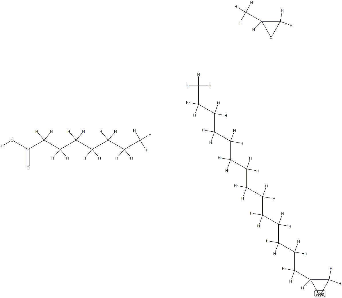 Oxirane, methyl-, polymer with oxirane, monooctanoate, tetradecyl ether Struktur