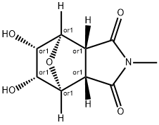 4,7-Epoxy-1H-isoindole-1,3(2H)-dione, hexahydro-5,6-dihydroxy-2-methyl-, (3aR,4R,5S,6R,7S,7aS)-rel- (9CI) Struktur