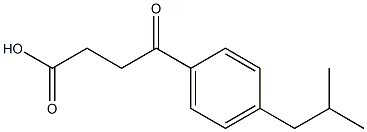 4-(4-isobutylphenyl)-4-oxobutanoic acid Struktur