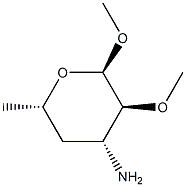 alpha-L-xylo-Hexopyranoside, methyl 3-amino-3,4,6-trideoxy-2-O-methyl- (9CI) Struktur