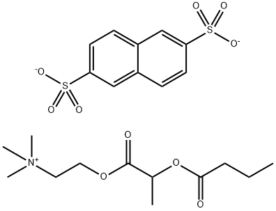 2-(2-butanoyloxypropanoyloxy)ethyl-trimethyl-azanium, naphthalene-2,6- disulfonate Struktur