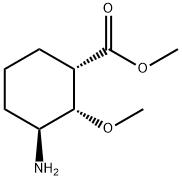 Cyclohexanecarboxylic acid, 3-amino-2-methoxy-, methyl ester, [1S- Struktur