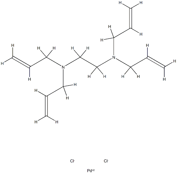 PALLADIUM,DICHLORONNNNTETRA2PROPENYL12ETHANEDIAMINENNSP42 Struktur