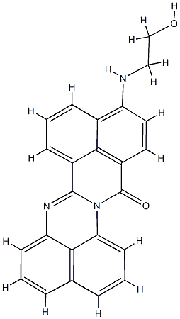 11-[(2-Hydroxyethyl)amino]-14H-benz[4,5]isoquino[2,1-a]perimidin-14-one Struktur