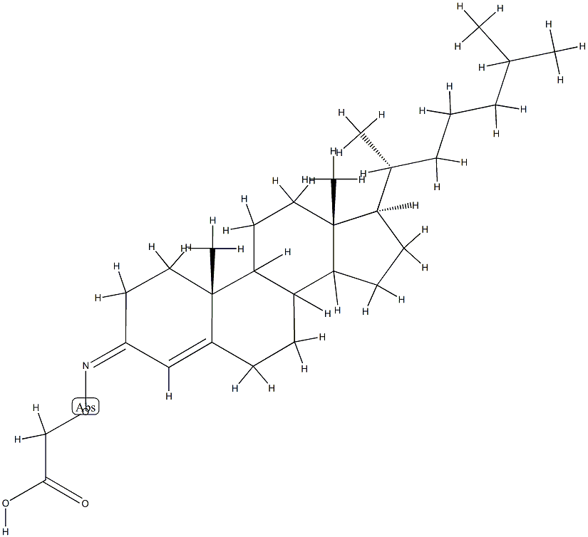 4-cholesten-3-(O-carboxymethyl)oxime Struktur