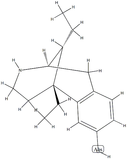 5,9 alpha-diethyl-2'-hydroxybenzomorphan Struktur