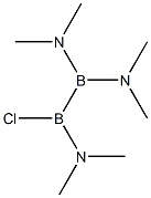 N,N,N',N',N'',N''-Hexamethyl-2-chloro-1,1,2-diborane(4)triamine Struktur