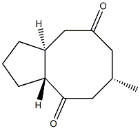 1H-Cyclopentacyclooctene-4,8(2H,5H)-dione,hexahydro-6-methyl-,(3aR,6S,9aS)-rel-(9CI) Struktur