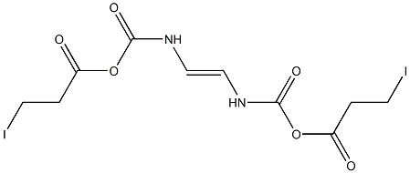 N,N'-Vinylenedicarbamic acid di(3-iodopropionic)dianhydride Struktur