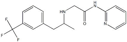 2-(α-Methyl-m-trifluoromethylphenethylamino)-N-(2-pyridinyl)acetamide Struktur