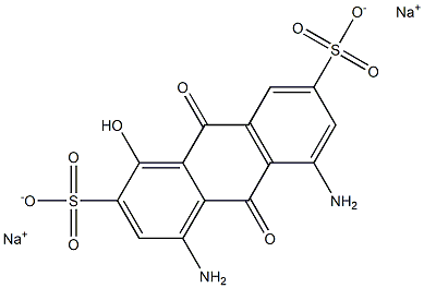 2,7-ANTHRACENEDISULFONIC ACID, 9,10-DIHYDRO-4,5-DIAMINO-9,10-DIOXO-1-H YDROXY-, D Struktur