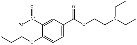 3-nitro-4-propoxy-, 2-(diethylamino)ethyl ester Benzoic acid Struktur