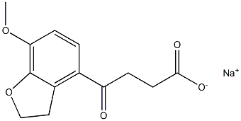 2,3-Dihydro-7-methoxy-γ-oxo-4-benzofuranbutyric acid sodium salt Struktur