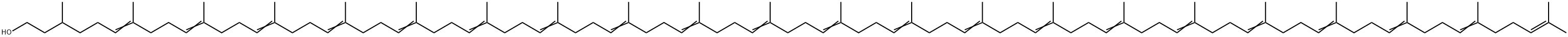 3,7,11,15,19,23,27,31,35,39,43,47,51,55,59,63,67,71,75,79,83,87-Docosamethyl-6,10,14,18,22,26,30,34,38,42,46,50,54,58,62,66,70,74,78,82,86-octaoctacontahenicosen-1-ol Struktur