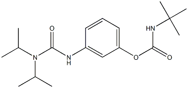 m-(3,3-Diisopropylureido)phenyl=tert-butylcarbamate Struktur