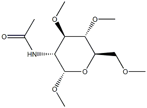 Methyl 2-(acetylamino)-3-O,4-O,6-O-trimethyl-2-deoxy-α-D-glucopyranoside Struktur