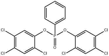 Bis(2,4,5-trichlorophenyl)=phenylphosphonate Struktur