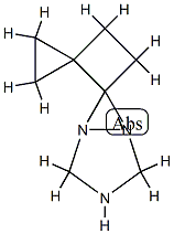 Dispiro[cyclopropane-1,1-cyclobutane-2,6-[1,3,5]triazabicyclo[3.1.0]hexane] Struktur