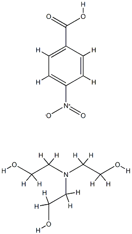 p-nitrobenzoic acid, compound with 2,2',2''-nitrilotriethanol (1:1)  Struktur