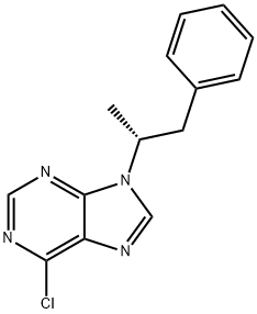 6-Chloro-9-[(R)-α-methylphenethyl]-9H-purine Struktur