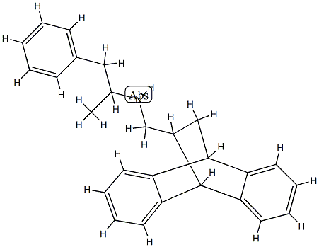 9,10-Dihydro-11-(α-methylphenethylaminomethyl)-9,10-ethanoanthracene Struktur