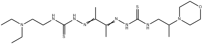 4-[2-(Diethylamino)ethyl]-4'-(2-morpholinopropyl)[1,1'-(1,2-dimethyl-1,2-ethanediylidene)bisthiosemicarbazide] Struktur