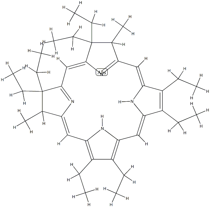 1,4-dimethyl-gemini-octaethylisobacteriochlorin Struktur