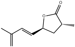 (3R)-4,5-Dihydro-3α-methyl-5β-[(E)-3-methyl-1,3-butadienyl]-2(3H)-furanone Struktur