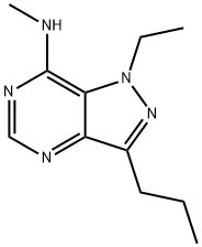 1H-Pyrazolo[4,3-d]pyrimidin-7-amine,1-ethyl-N-methyl-3-propyl-(9CI) Struktur