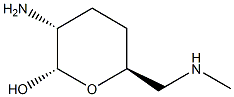 alpha-D-erythro-Hexopyranose, 2-amino-2,3,4,6-tetradeoxy-6-(methylamino)- (9CI) Struktur