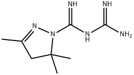 1H-Pyrazole-1-carboximidamide, N-(aminoiminomethyl)-4,5-dihydro-3,5,5- trimethyl- Struktur