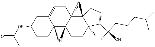 (20R)-Cholest-5-ene-3β,20-diol 3-acetate Struktur