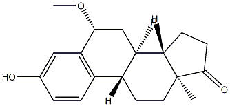 3-Hydroxy-6β-methoxyestra-1,3,5(10)-trien-17-one Struktur