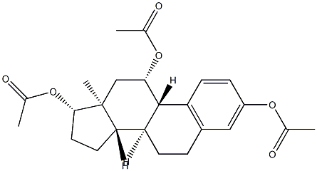 Estra-1,3,5(10)-triene-3,11β,17β-triol triacetate Struktur