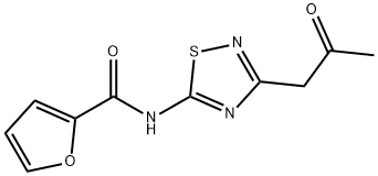 2-Furancarboxamide,N-[3-(2-oxopropyl)-1,2,4-thiadiazol-5-yl]-(9CI) Struktur