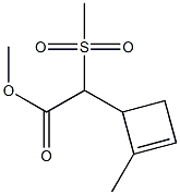 2-Methyl-α-(methylsulfonyl)-2-cyclobutene-1-acetic acid methyl ester Struktur