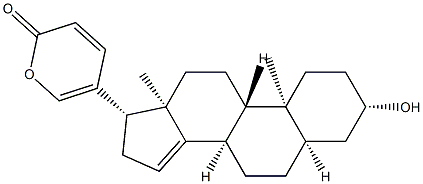 3β-Hydroxy-5β-bufa-14,20,22-trienolide Struktur