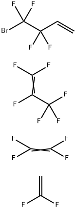 1-Butene, 4-bromo-3,3,4,4-tetrafluoro-, polymer with 1,1-difluoroethene, 1,1,2,3,3,3-hexafluoro-1-propene and tetrafluoroethene Struktur