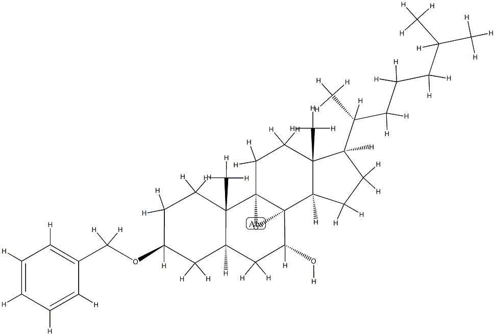 3β-(Benzyloxy)-8α,9-epoxy-5α-cholestan-7α-ol Struktur