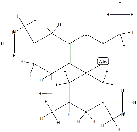 2-Ethyl-5,6,7,8-tetrahydro-3',3',5,5',7,7-hexamethylspiro[4H-1,3,2-benzodioxaborin-4,1'-cyclohexane] Struktur