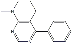 4-Pyrimidinamine,5-ethyl-N,N-dimethyl-6-phenyl-(9CI) Struktur