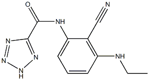 1H-Tetrazole-5-carboxamide,N-[2-cyano-3-(ethylamino)phenyl]-(9CI) Struktur